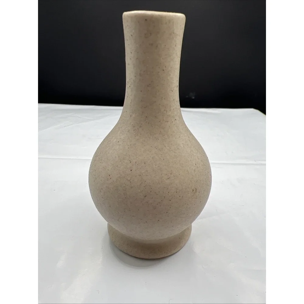 Vintage Pigeon Forge Pottery Dogwood Bud Vase Speckled Stoneware Signed Tennesse